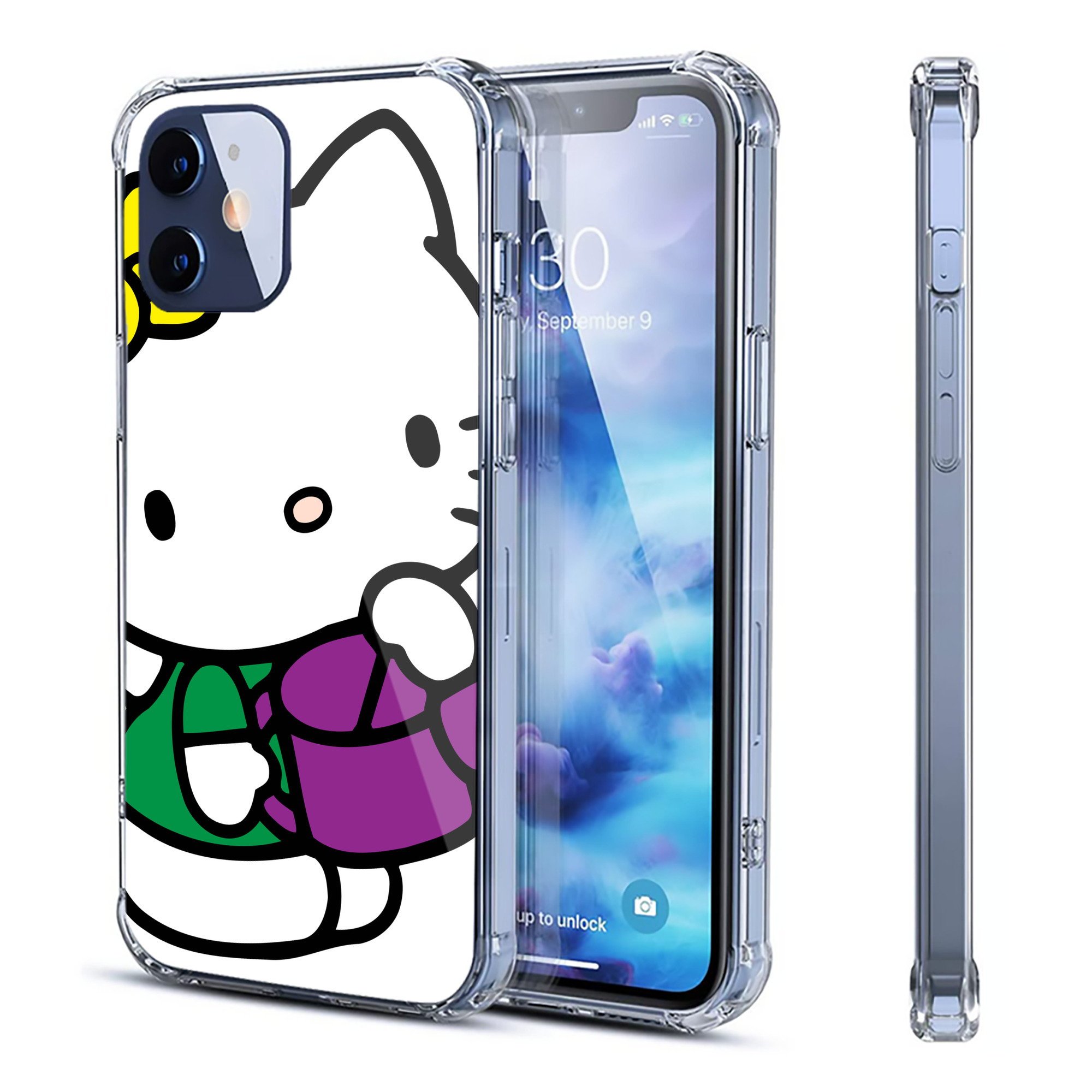 （画像用） Hello Kitty ハローキティ 【iPhone 12シリーズ対応】透明スマホケース（クリアソフトケース）